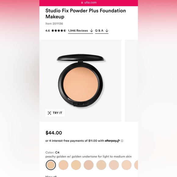 NWT MAC Studio Fix Powder Plus Foundation Makeup - Picture 6 of 7
